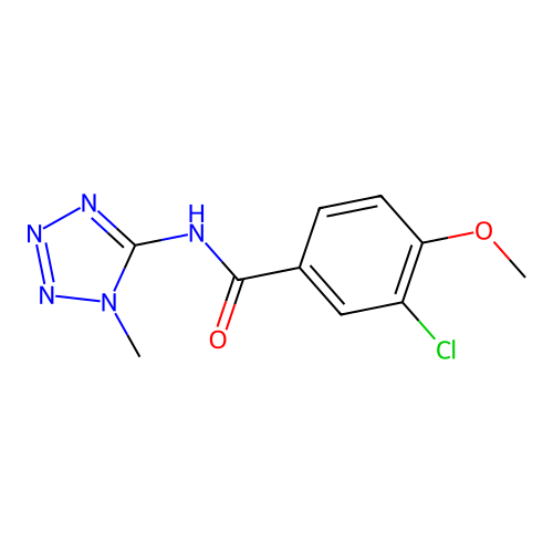 3-chloro-4-methoxy-N-(1-methyl-1H-tetrazol-5-yl)benzamide structure