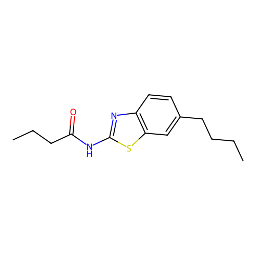 N-(6-butyl-1,3-benzothiazol-2-yl)butanamide structure