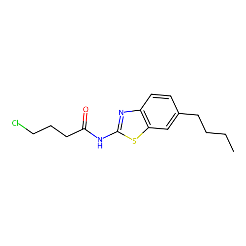 N-(6-butyl-1,3-benzothiazol-2-yl)-4-chlorobutanamide structure
