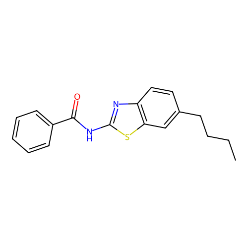 N-(6-butyl-1,3-benzothiazol-2-yl)benzamide structure