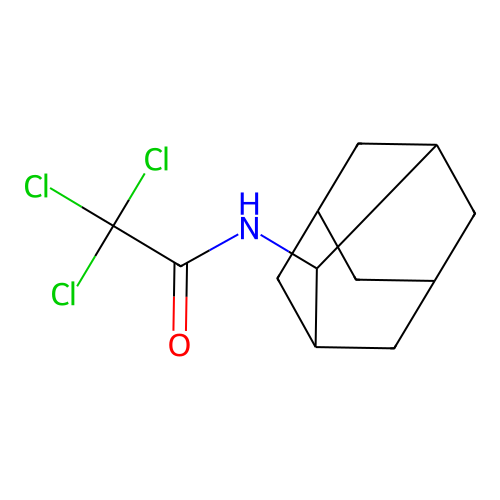 2,2,2-trichloro-N-(tricyclo[3.3.1.1~3,7~]dec-2-yl)acetamide structure