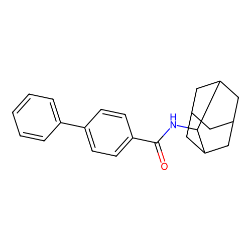 N-(tricyclo[3.3.1.1~3,7~]dec-2-yl)biphenyl-4-carboxamide structure
