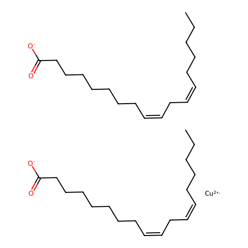 9,12-Octadecadienoic acid (9Z,12Z)-, copper salt (1:?) structure