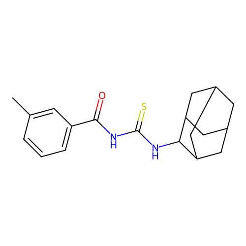 N-(2-adamantylcarbamothioyl)-3-methylbenzamide structure