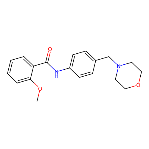 2-methoxy-N-[4-(morpholin-4-ylmethyl)phenyl]benzamide structure