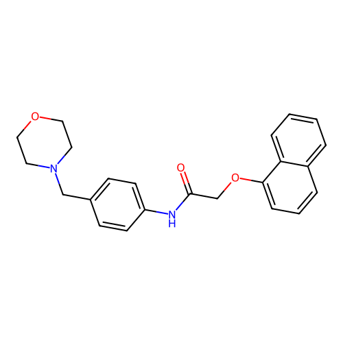 N-[4-(morpholin-4-ylmethyl)phenyl]-2-naphthyloxyacetamide structure