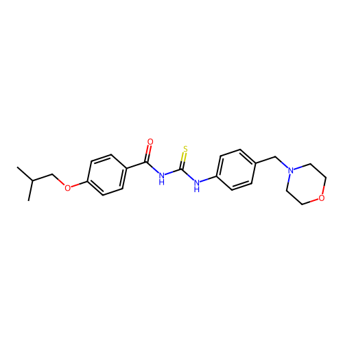 1-(4-Isobutoxy-benzoyl)-3-(4-morpholin-4-ylmethyl-phenyl)-thiourea structure