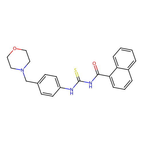 N-{[4-(morpholin-4-ylmethyl)phenyl]carbamothioyl}naphthalene-1-carboxamide structure