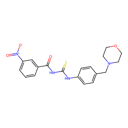 N-{[4-(morpholin-4-ylmethyl)phenyl]carbamothioyl}-3-nitrobenzamide structure