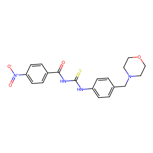 N-{[4-(morpholin-4-ylmethyl)phenyl]carbamothioyl}-4-nitrobenzamide structure