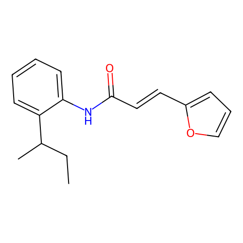 (E)-N-(2-butan-2-ylphenyl)-3-(furan-2-yl)prop-2-enamide structure
