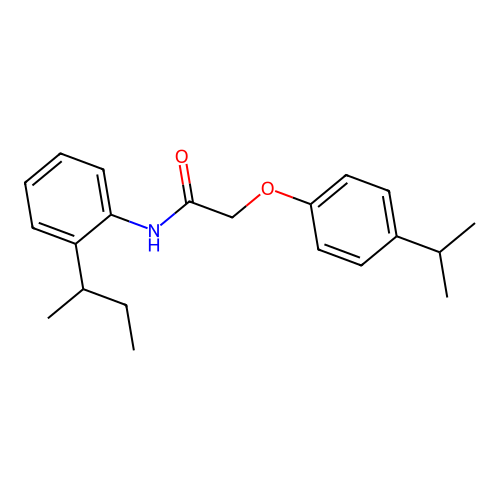 N-(2-sec-butylphenyl)-2-(4-isopropylphenoxy)acetamide structure