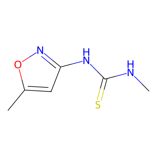 (Methylamino)[(5-methylisoxazol-3-yl)amino]methane-1-thione structure