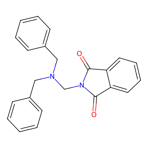 2-[(Dibenzylamino)-methyl]-isoindole-1,3-dione structure