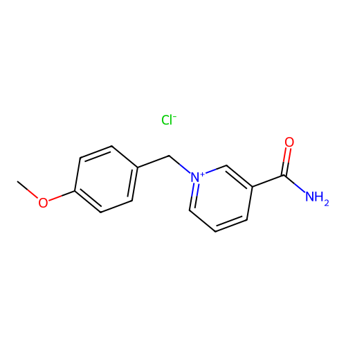 Pyridinium, 3-(aminocarbonyl)-1-[(4-methoxyphenyl)methyl]-, chloride structure