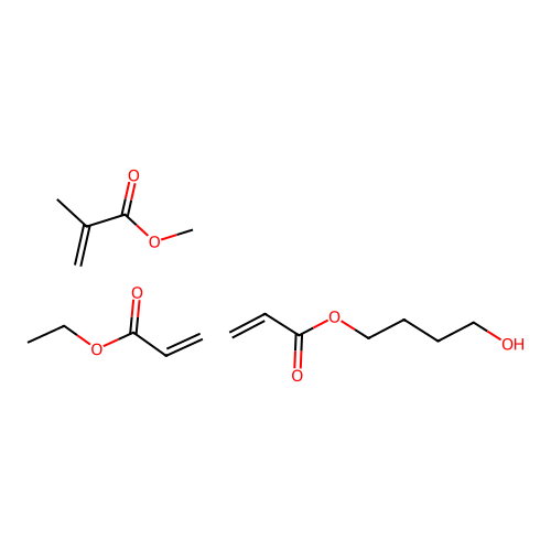 Ethyl prop-2-enoate;4-hydroxybutyl prop-2-enoate;methyl 2-methylprop-2-enoate structure