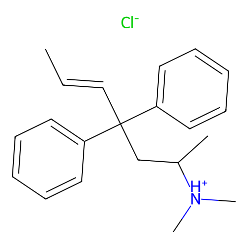 5-Heptene, 2-(N,N-dimethylamino)-4,4-diphenyl-, hydrochloride structure