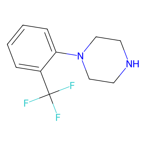 1-(2-(Trifluoromethyl)phenyl)piperazine structure