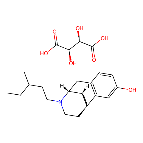 2,3-Dihydroxybutanedioic acid--17-(3-methylpentyl)morphinan-3-ol (1/1) structure