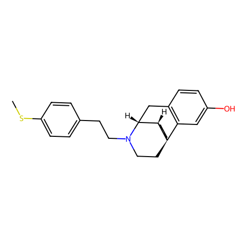 Morphinan-3-ol, 17-(p-methylthio)phenethyl-, (-)- structure