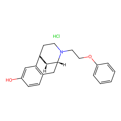17-(2-Phenoxyethyl)morphinan-3-ol--hydrogen chloride (1/1) structure