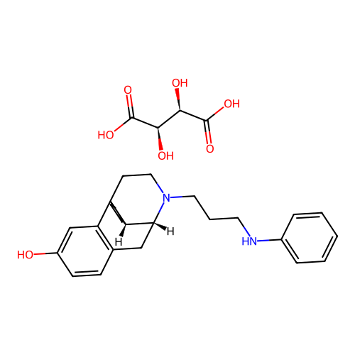 2,3-Dihydroxybutanedioic acid--17-(3-anilinopropyl)morphinan-3-ol (1/1) structure