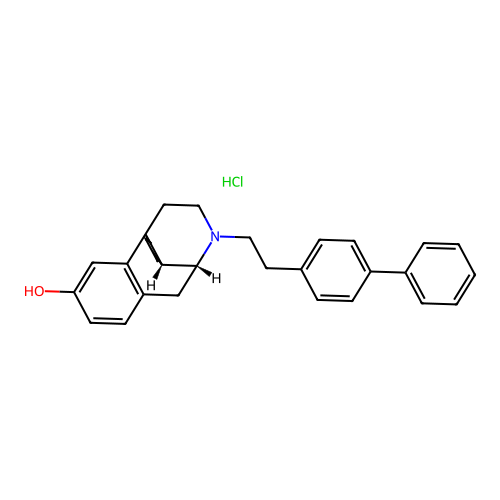Morphinan-3-ol, 17-(p-phenylphenethyl)-, hydrochloride, (-)- structure