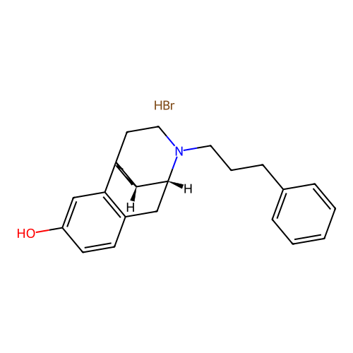 17-(3-Phenylpropyl)morphinan-3-ol--hydrogen bromide (1/1) structure