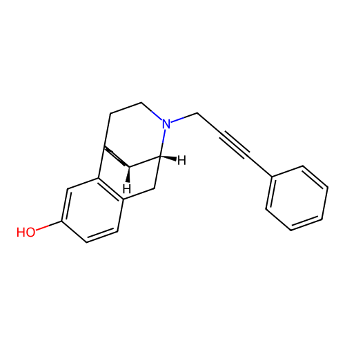 17-(3-Phenylprop-2-yn-1-yl)morphinan-3-ol structure