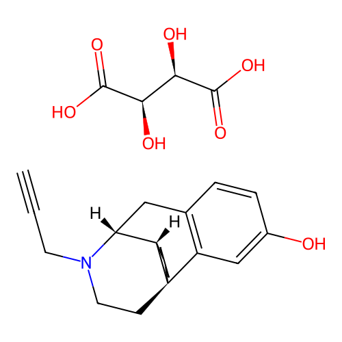2,3-Dihydroxybutanedioic acid--17-(prop-2-yn-1-yl)morphinan-3-ol (1/1) structure