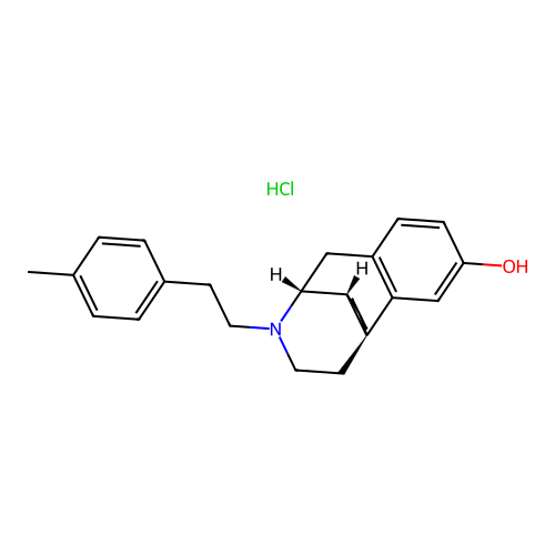 Morphinan-3-ol, 17-(2-(p-tolyl)ethyl)-, hydrochloride, (-)- structure