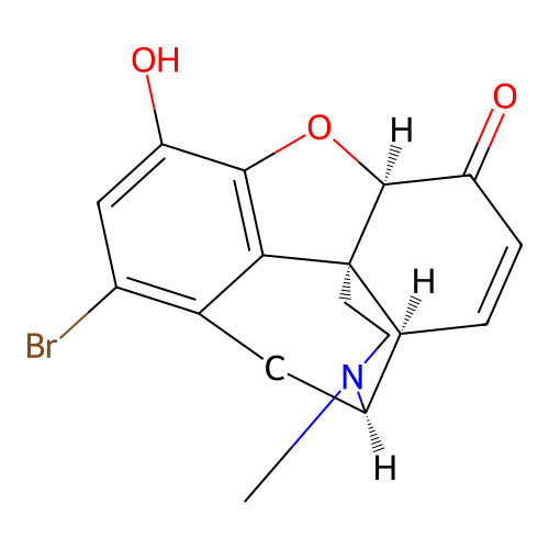 1-Bromo-3-hydroxy-17-methyl-7,8-didehydro-4,5-epoxymorphinan-6-one structure