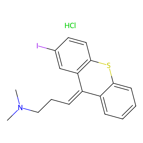 Thioxanthene, 9-(3-(dimethylamino)propylidene)-2-iodo-, hydrochloride, (Z)- structure