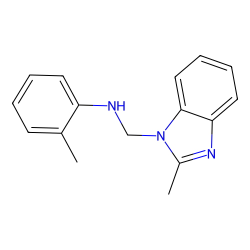 [(2-Methylbenzimidazolyl)methyl](2-methylphenyl)amine structure