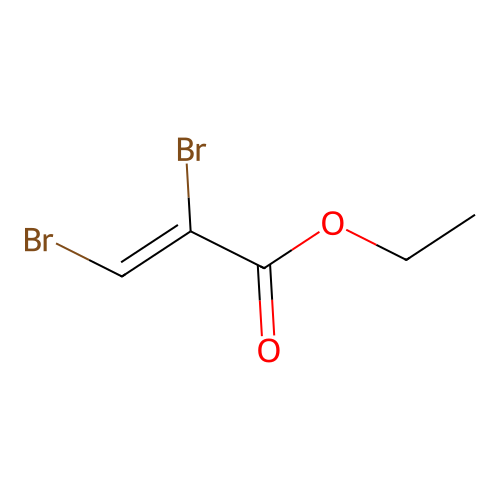 Ethyl 2,3-dibromoprop-2-enoate structure