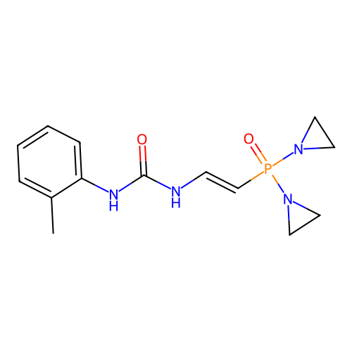 Phosphine oxide, bis(1-aziridinyl)((tolylureido)vinyl)- structure