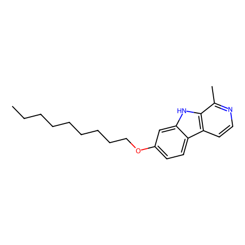 9H-Pyrido(3,4-b)indole, 1-methyl-7-nonyloxy- structure