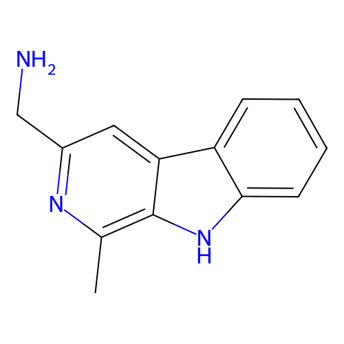 (1-methyl-9H-pyrido[3,4-b]indol-3-yl)methanamine structure