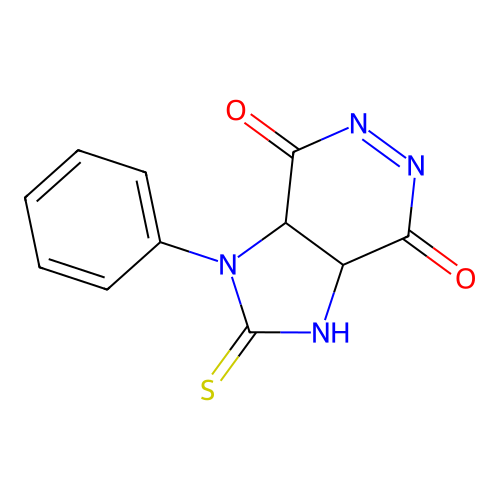 1-Phenyl-2-mercapto-4,7-dihydroxy-1,3,5,6-tetraazaindene structure