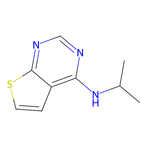 4-Isopropylaminothieno[2,3-d]pyrimidine structure