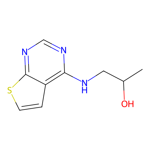 1-(Thieno[2,3-d]pyrimidin-4-ylamino)propan-2-ol structure