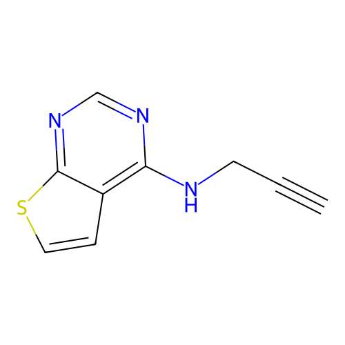 N-prop-2-ynylthieno[2,3-d]pyrimidin-4-amine structure