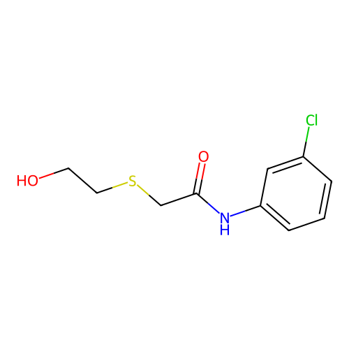 N-(3-chlorophenyl)-2-[(2-hydroxyethyl)sulfanyl]acetamide structure