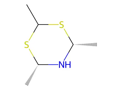2,4,6-Trimethyl-1,3,5-dithiazine structure