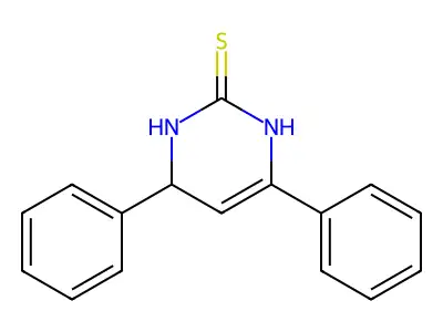 4,6-Diphenyl-1,2,3,4-tetrahydropyrimidine-2-thione structure
