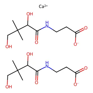 beta-Alanine, N-(2,4-dihydroxy-3,3-dimethyl-1-oxobutyl)-, calcium salt (2:1) structure