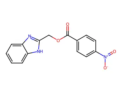 1H-benzimidazol-2-ylmethyl 4-nitrobenzoate structure