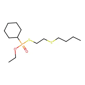 [2-Butylsulfanylethylsulfanyl(ethoxy)phosphoryl]cyclohexane structure