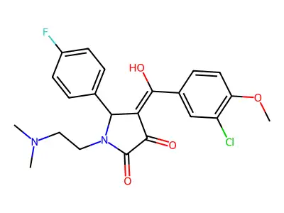 4-(3-chloro-4-methoxybenzoyl)-1-[2-(dimethylamino)ethyl]-5-(4-fluorophenyl)-3-hydroxy-2,5-dihydro-1H-pyrrol-2-one structure
