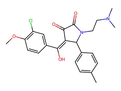 4-(3-chloro-4-methoxybenzoyl)-1-[2-(dimethylamino)ethyl]-3-hydroxy-5-(4-methylphenyl)-2,5-dihydro-1H-pyrrol-2-one structure